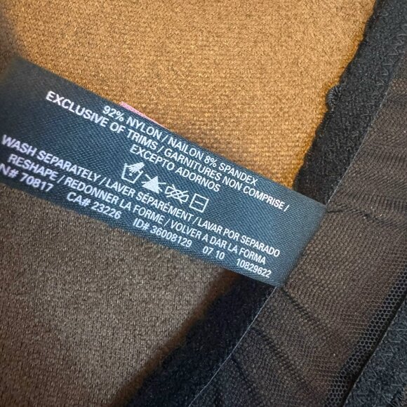 Victoria's Secret Black Sheer Front Rhinestone Bra Babydoll Slip Size 36C - Picture 5 of 12